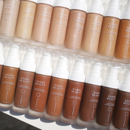 Foundation shades by Indie makeup brand, Range Beauty