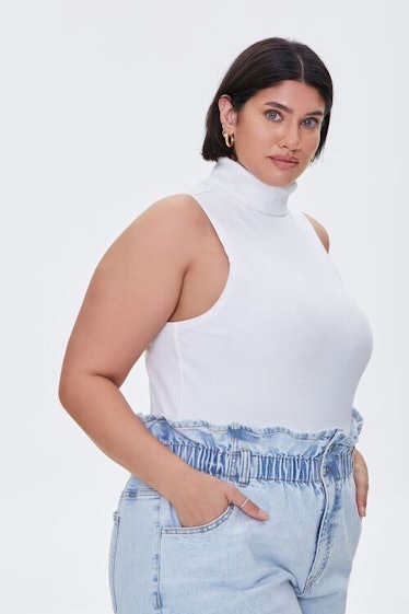 Forever 21 Plus Size Ribbed Turtleneck Top