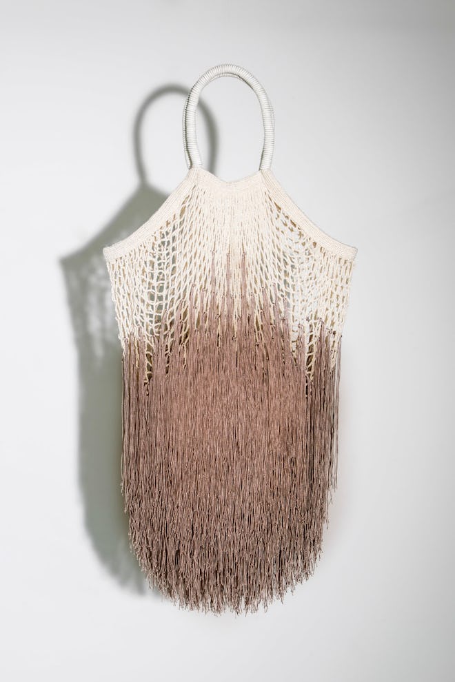 Ombre-Tan Large Fringe Tote