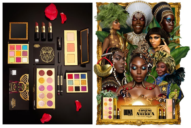 The press images of the UOMA Beauty collaboration with "Coming 2 America."