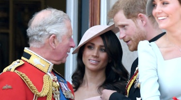 Prince Charles with Meghan Markle and Prince Harry
