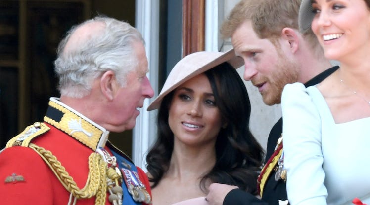 Prince Charles with Meghan Markle and Prince Harry