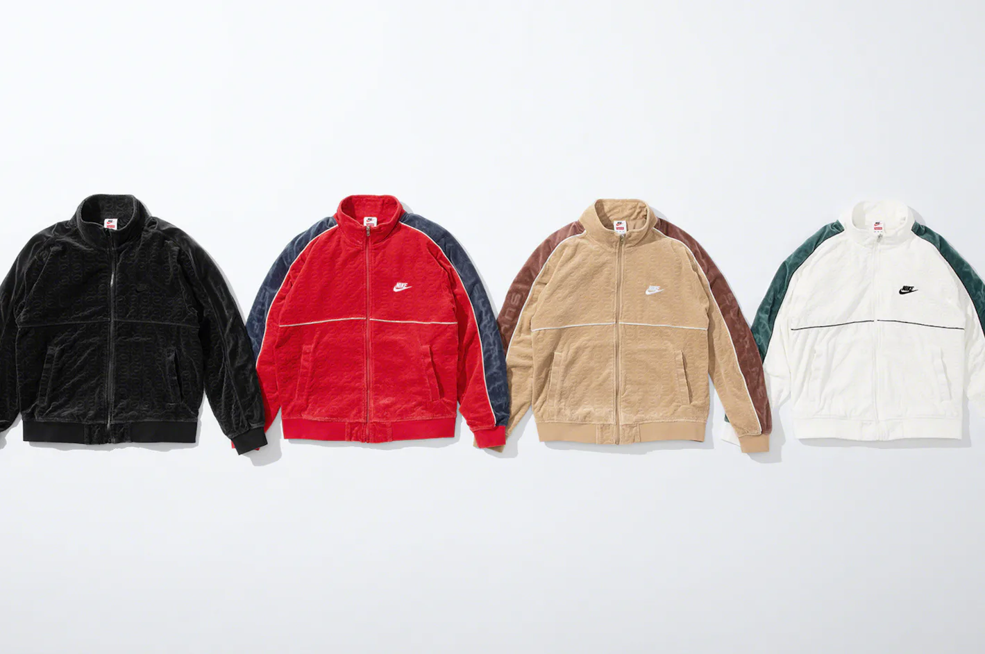 Supreme 23SS GEO VELOUR TRACK JACKET AND SHORTS Black Large Tracksuit