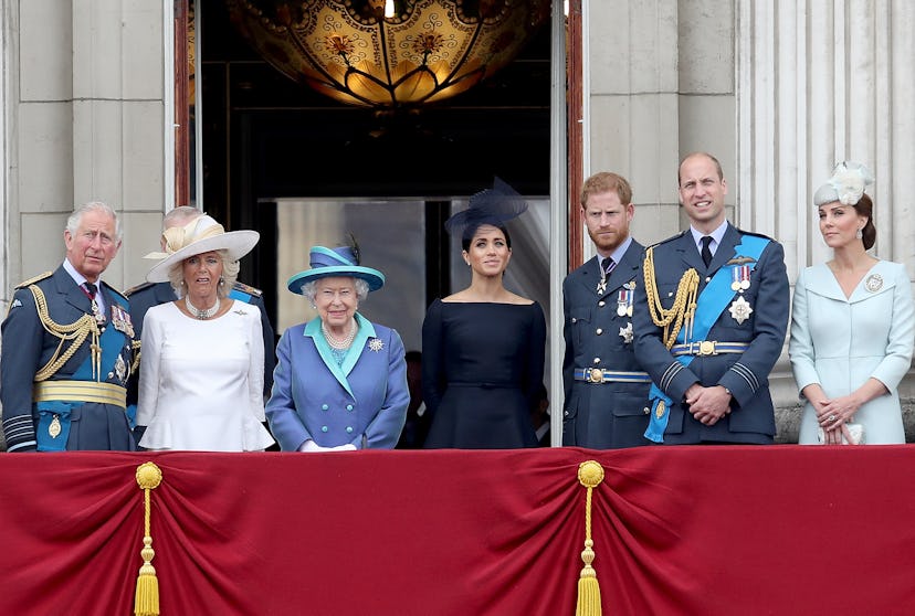 The royals on a balcony