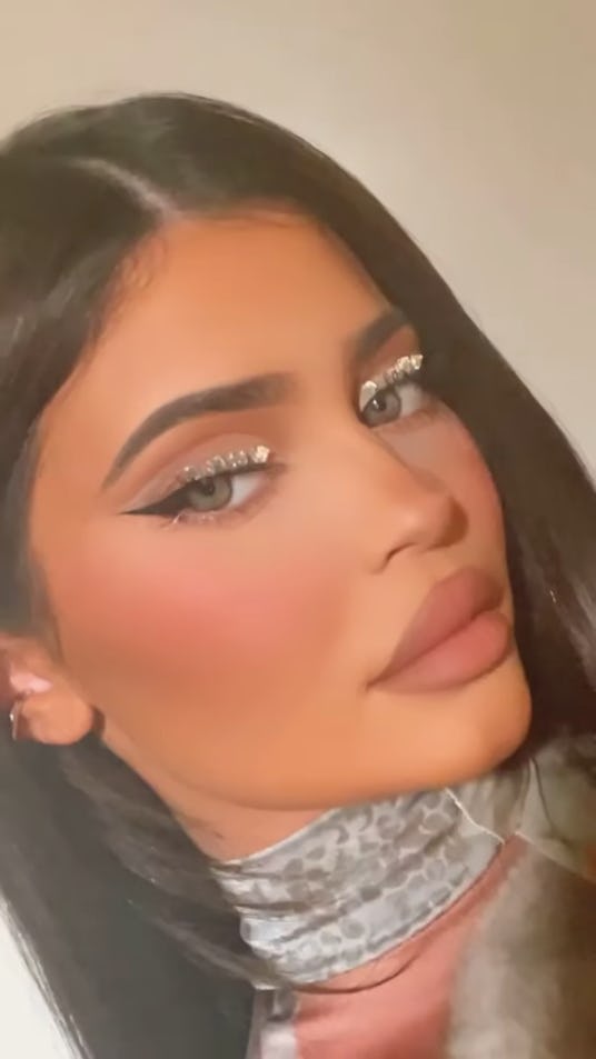 Kylie Jenner rhinestone eyeliner