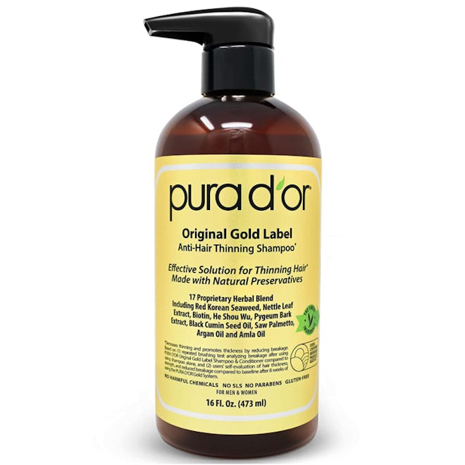 PURA D'OR Original Gold Label Anti-Thinning Shampoo, 16 Oz.