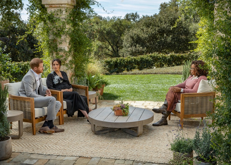 Prince Harry & Meghan Markle during their talk with Oprah Winfrey.