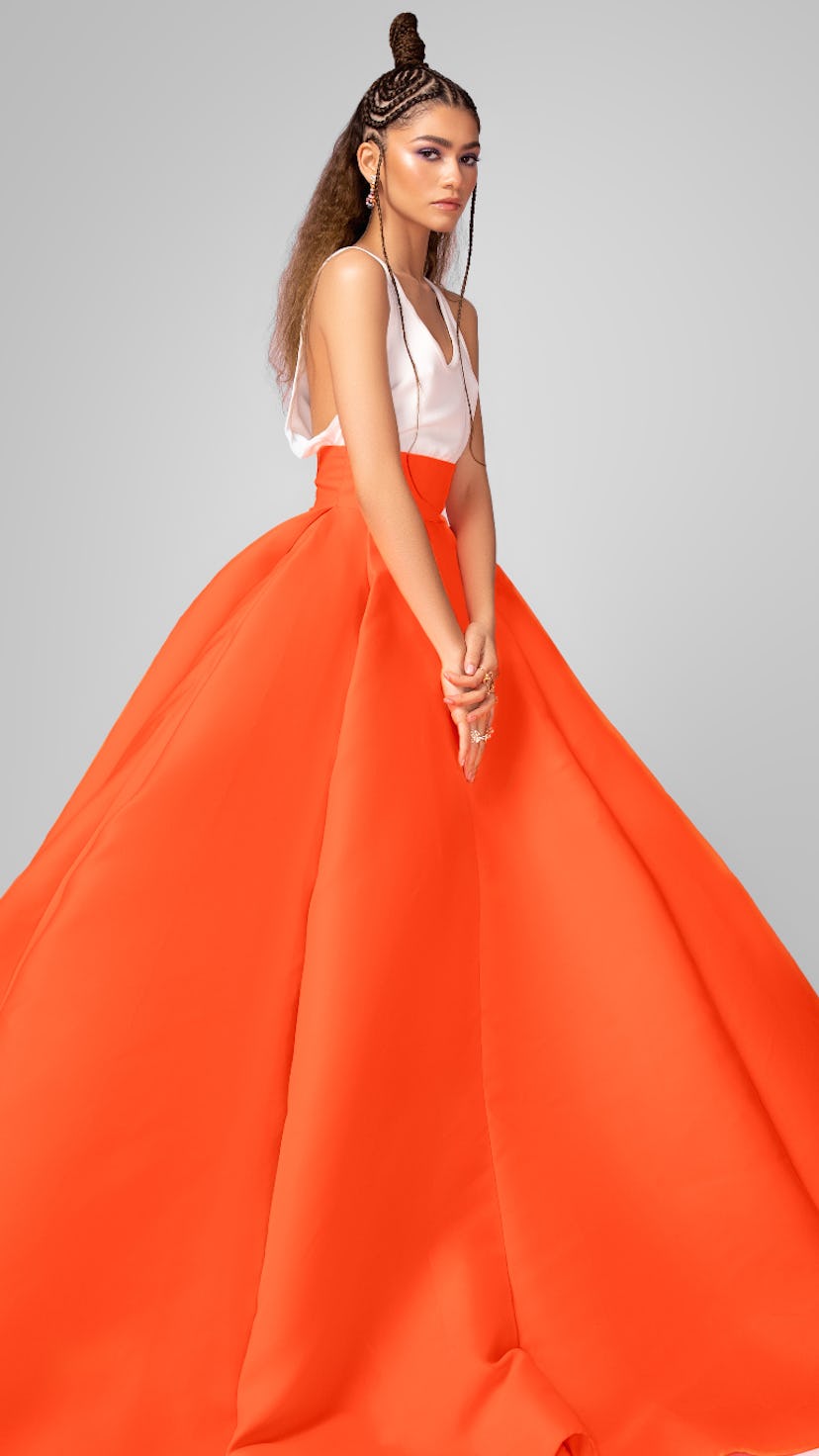 Zendaya in Valentino Haute Couture for the 2021 Critics' Choice Awards.