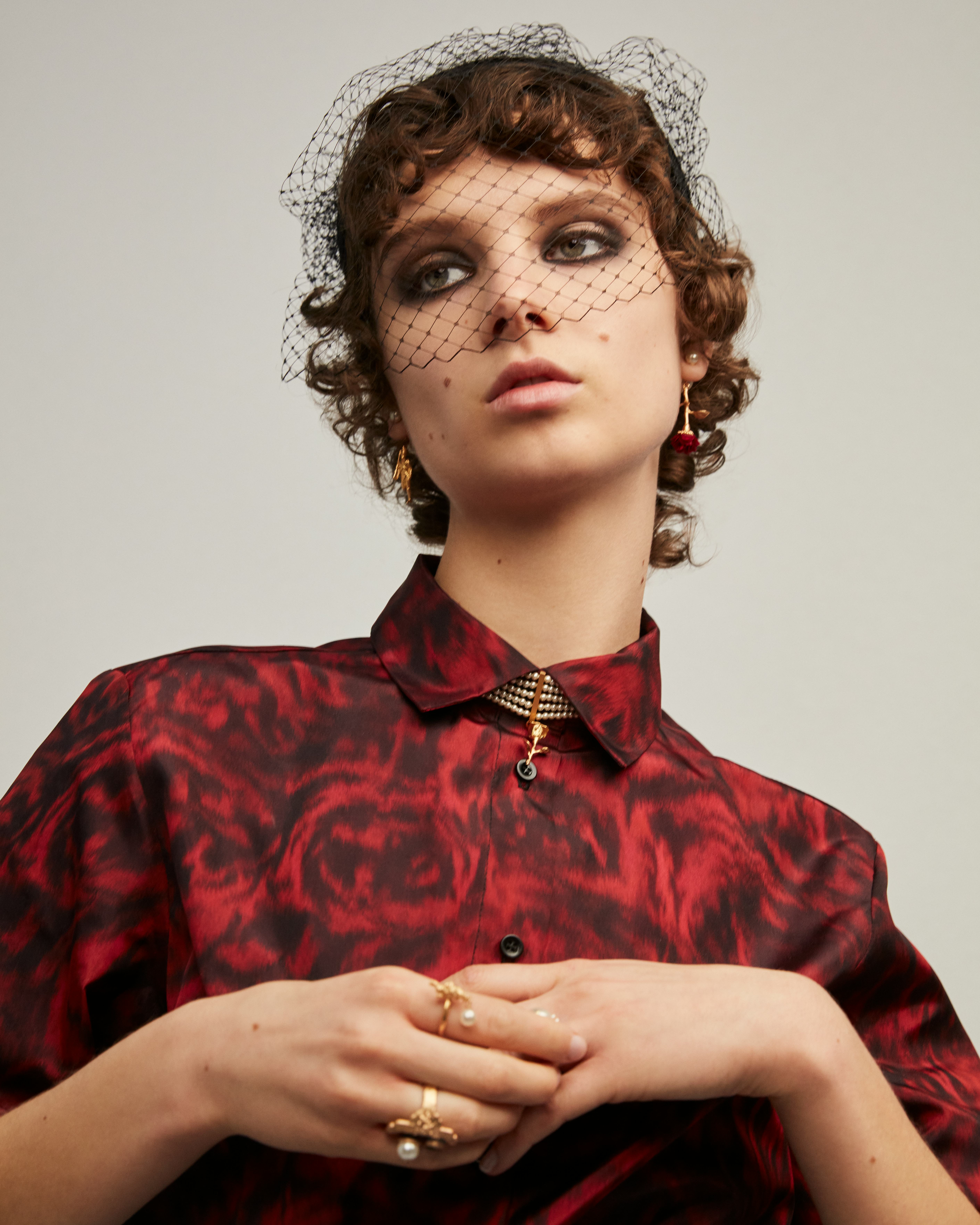 Dior Fall Winter 2021 model with smokey eye