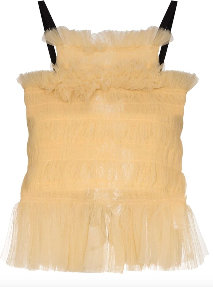 Back Tie Tulle Top