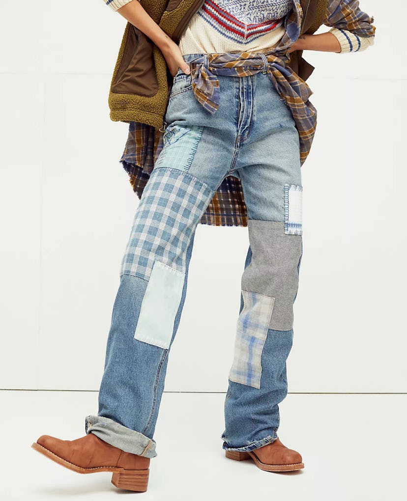 Steinbeck Patched Straight Leg Jeans