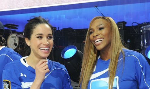 meghan markle and serena williams at the 2014 super bowl