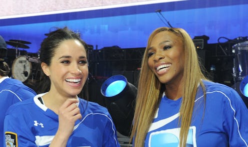 meghan markle and serena williams at the 2014 super bowl 