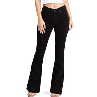Celebrity Pink High-Waisted Flared Bell-Bottom Jeans