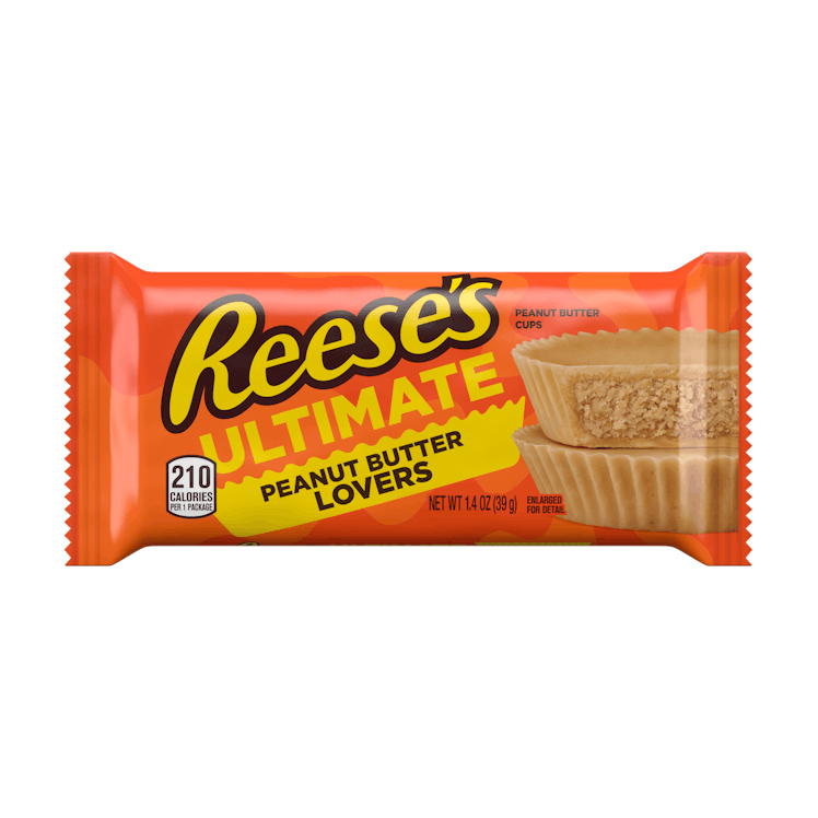 Reese's Ultimate Peanut Butter Lovers Cups have zero chocolate.