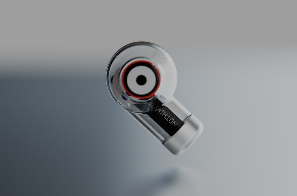 Nothing's Design Concept 1 wireless earbuds, designed by Teenage Engineering, sport a transparent de...