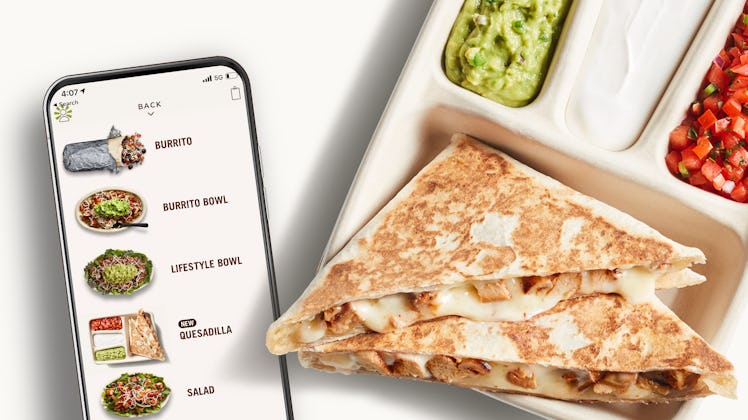 You can order Chipotle's new Hand-Crafted Quesadilla online.