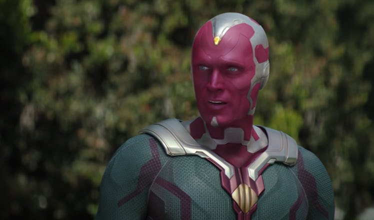 Vision talks to Wanda in 'WandaVision' on Disney+.