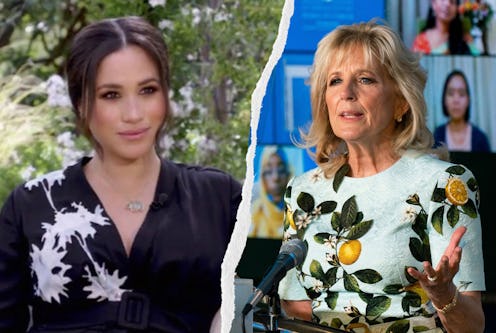 Twitter Thinks Jill Biden's Lemon-Print Dress Is A Nod To Meghan Markle