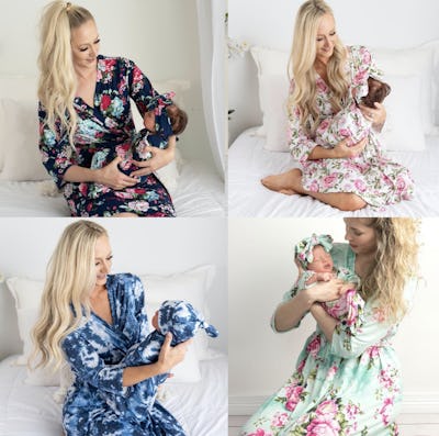 Mommy and baby hospital gowns hot sale