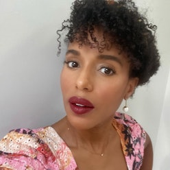 Kerry Washington's new red manicure shade name and details.