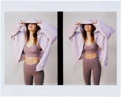Kendall Jenner wearing Alo Yoga for her campaign.