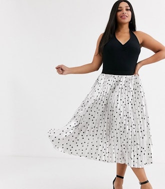 Outrageous Fortune Plus Pleated Midi Skirt
