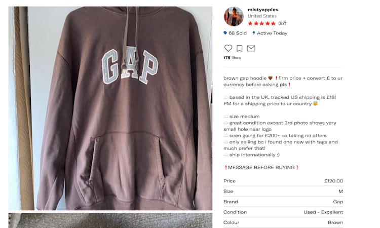 Gap hoodie depop.