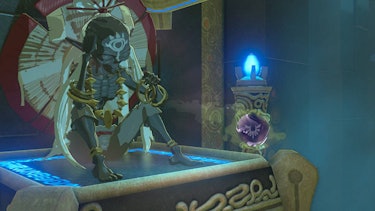 A screenshot from a shrine in 'Breath of the Wild'