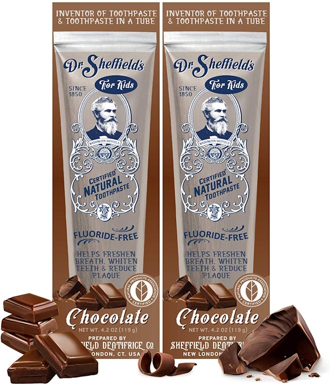 This chocolate toothpaste is one of the best non-mint toothpastes.