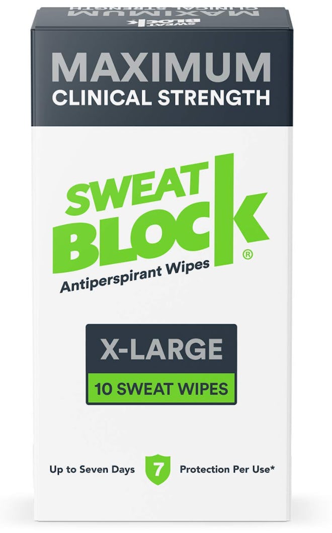 SweatBlock Maximum Strength Antiperspirant Sweat Wipes (10-Pack)