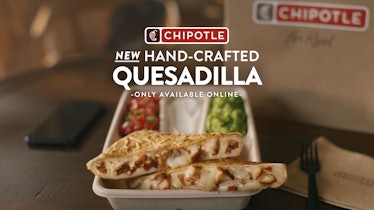 You can order Chipotle's new Hand-Crafted Quesadilla online.