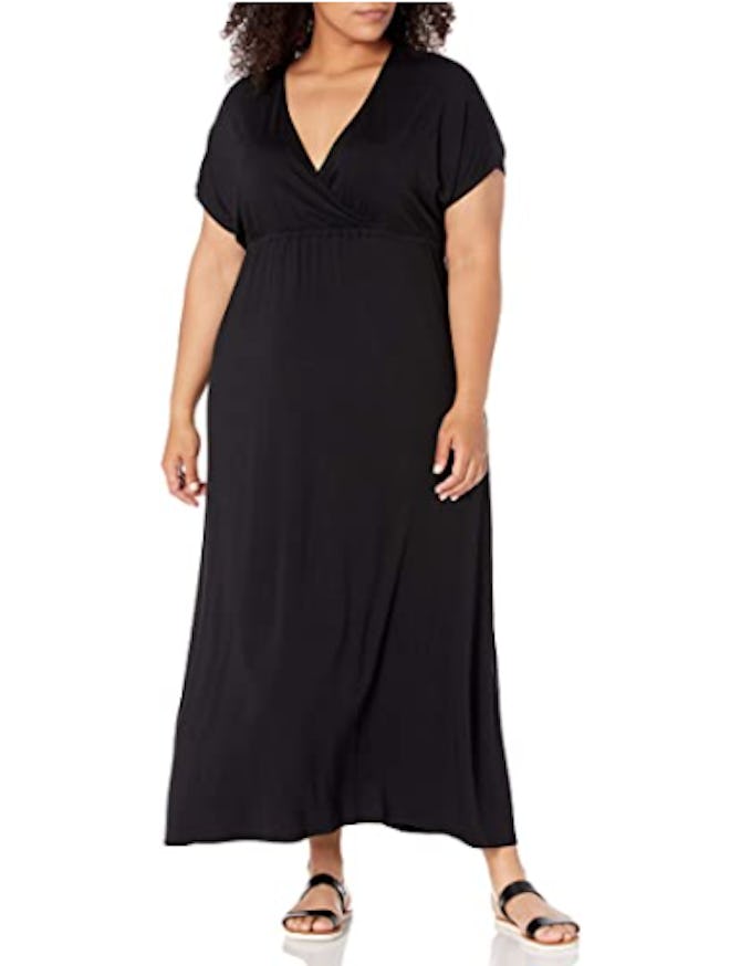 Amazon Essentials Plus Size Surplice Maxi Dress