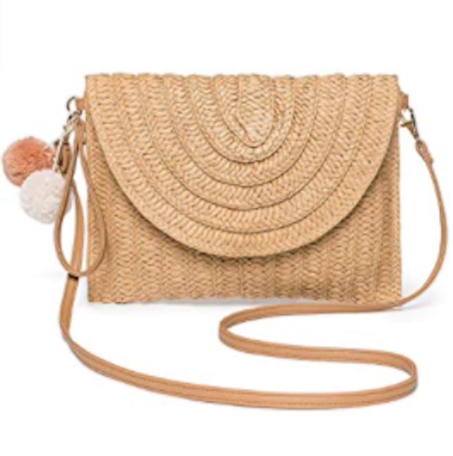 Kadell Straw Shoulder Clutch