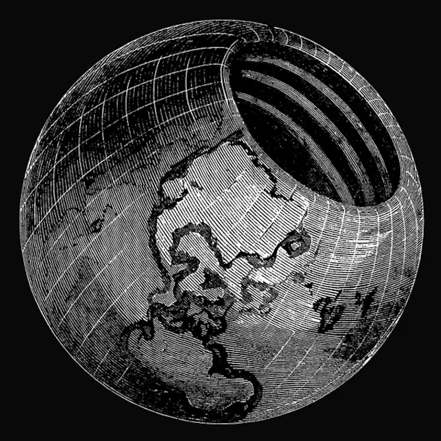Illustration from "Symmes's Theory of Concentric Spheres: Demonstrating That the Earth is Hollow, Habitable Within, and Widely Open About the Poles, Compiled by Americus Symmes, from the Writings of his Father, Capt. John Cleves Symmes"
