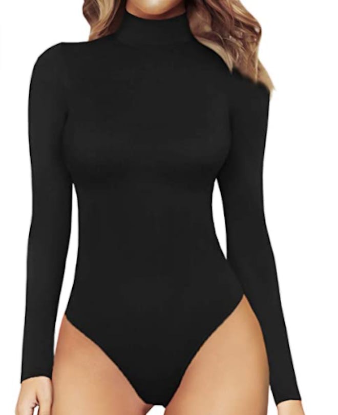 MANGOPOP Mock Turtleneck Bodysuit