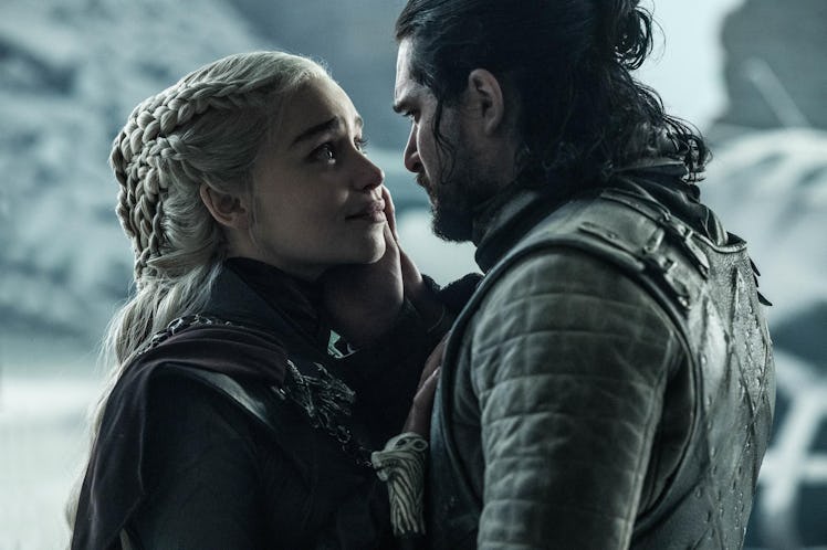 Emilia Clarke as Daenerys Targaryen and Kit Harrington as Jon Snow in the Game of Thrones controvers...