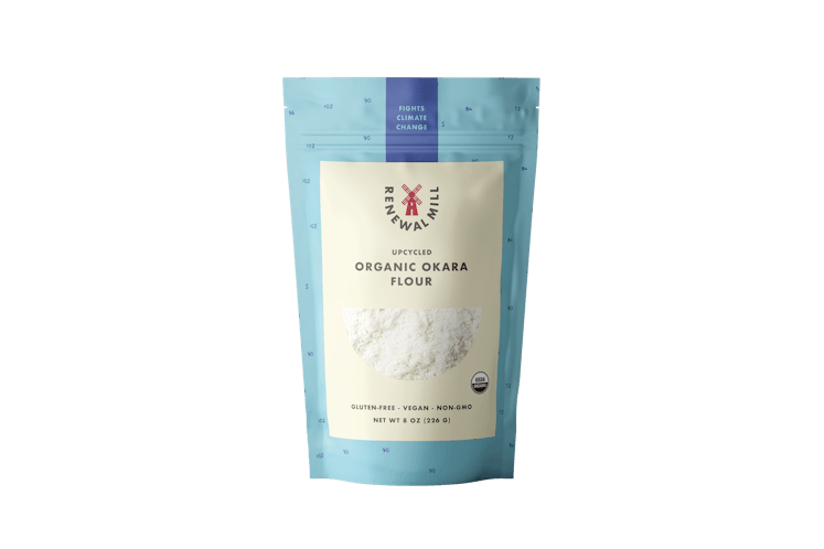 a bag of okara flour