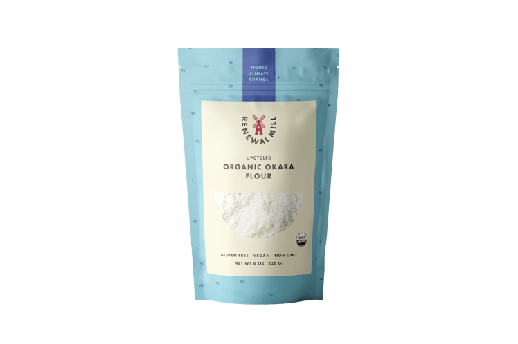 a bag of okara flour