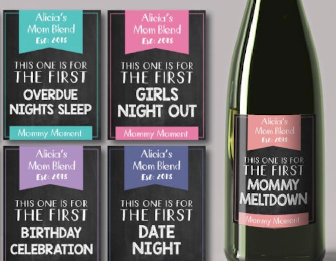 Labeledbylong New Mom Wine Labels is a great first Mother's Day gift