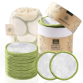 Greenzla Reusable Bamboo-Cotton Pads (20-Pack)