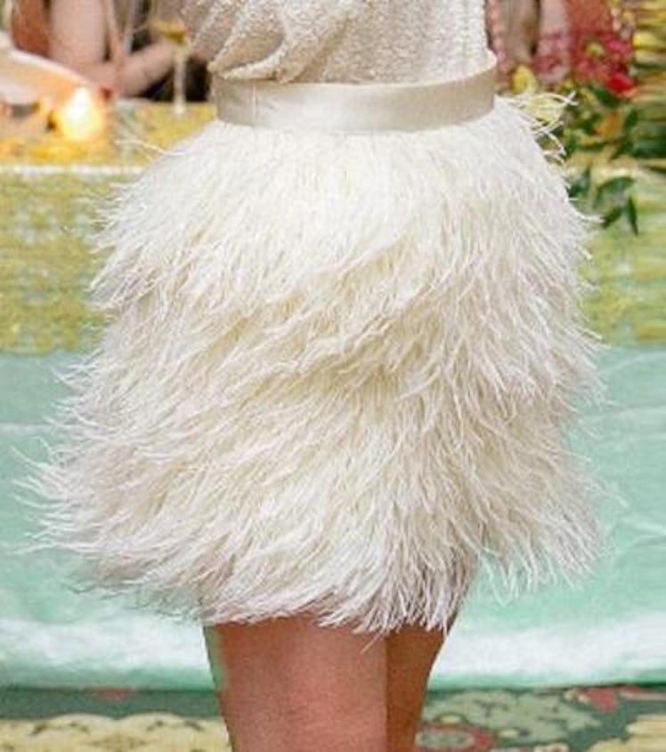 Ultamodan US High Waist Feather Skirt 