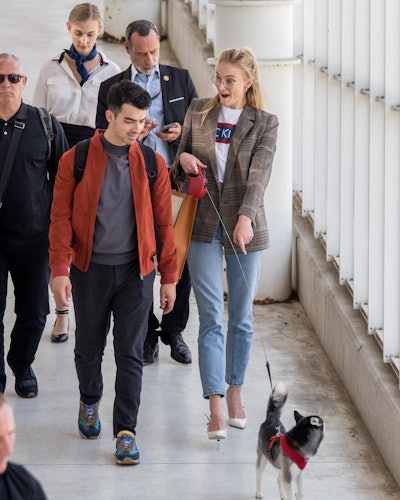 Sophie Turner and Joe Jonas are seen on June 25, 2019 in Avignon, France. 