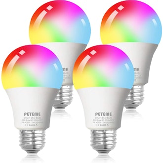 Peteme Smart Color Changing Light Bulbs (4 Pack)