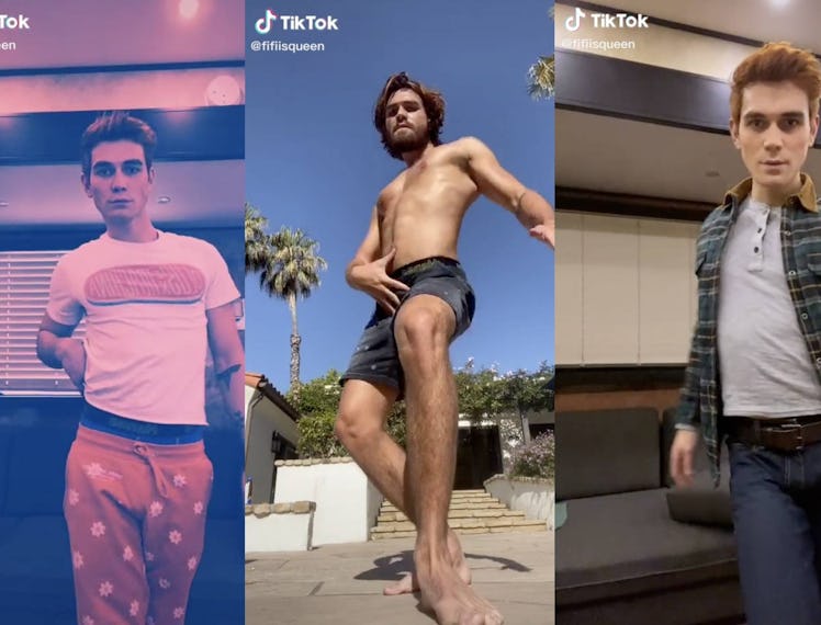 KJ Apa dances shirtless on TikTok