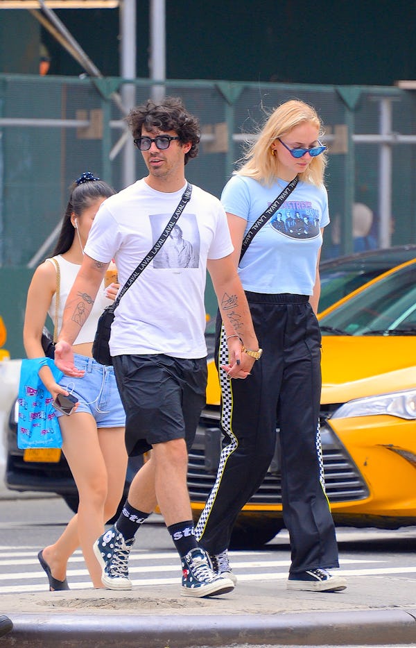 Joe Jonas and Sophie Turner seen out and about in Manhattan on July 31, 2018 in New York City. 