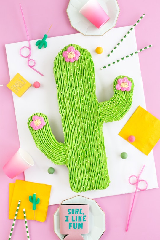 a cake made inn the shape of a cactus