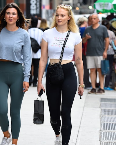 Actress Sophie Turner is seen walkng in soho on August 2, 2018 in New York City.