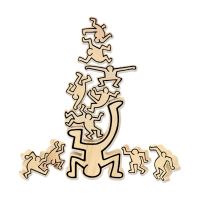 a keith harring stacking game is a cozy gift for homebodies