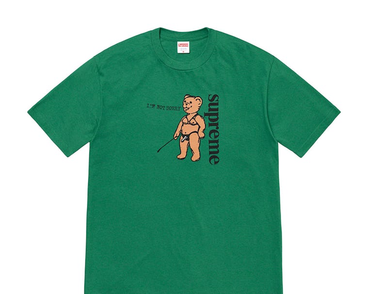 A teddy bear with a strap-on dildo? Supreme has a T-shirt for that.